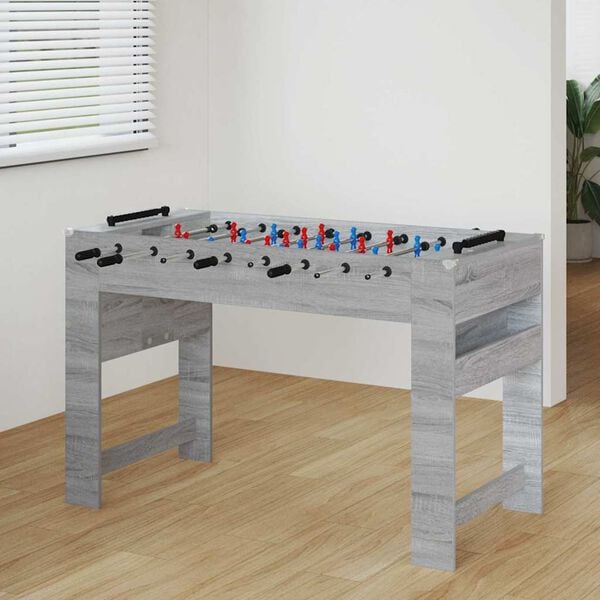 vidaXL Tavolo da Foosball Sonoma grigia 125 x 60,5 x 80 cm