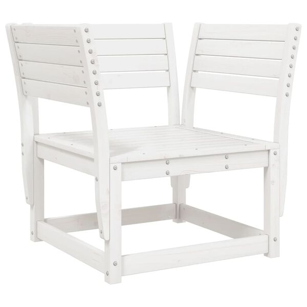 vidaXL Set Salotto da Giardino 8 pz in Legno Massello di Pino Bianco