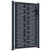 vidaXL Cancello da giardino antracite 100x125 cm design quadrato