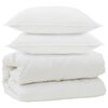 vidaXL Piumone con Cuscini con cuscino 3 pz Bianco Microfibra