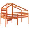 vidaXL Letto a Soppalco con Tetto Cera 80x200 cm in Legno di Pino