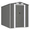 vidaXL Capanno da Giardino Grigio Chiaro 192x274x223cm Acciaio Zincato
