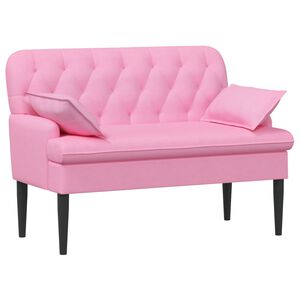 vidaXL Loveseat con bottoni imbottiti Rosa 111 x 68 x 80 cm Tessuto