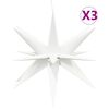 vidaXL Luci di Natale con LED 3 pz Pieghevoli Bianche 100 cm