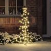 vidaXL Albero di Natale con 100 LED Bianco caldo 120 cm Rattan