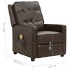 vidaXL Poltrona Reclinabile Marrone in Similpelle Lucida
