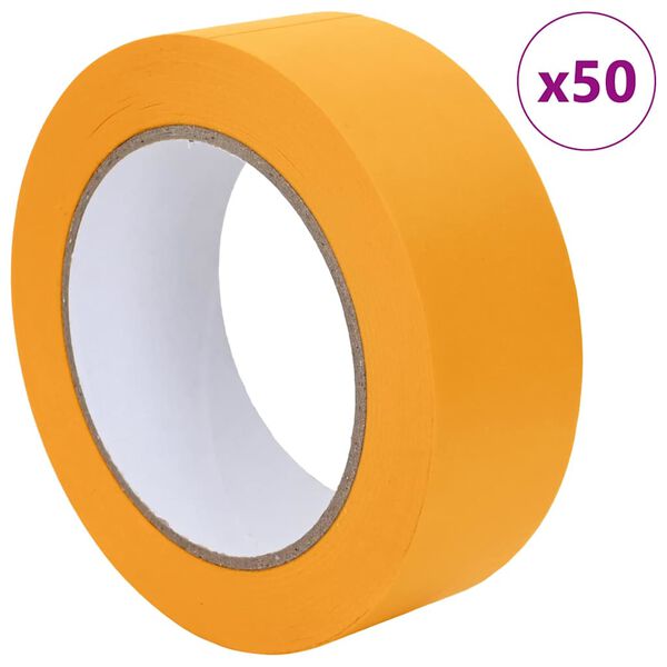 vidaXL Nastri Adesivi per Pittori 50 pcs Giallo 38mm x 50m Carta