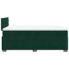 vidaXL Giroletto a Molle con Materasso Verde Scuro 140x190 cm Velluto