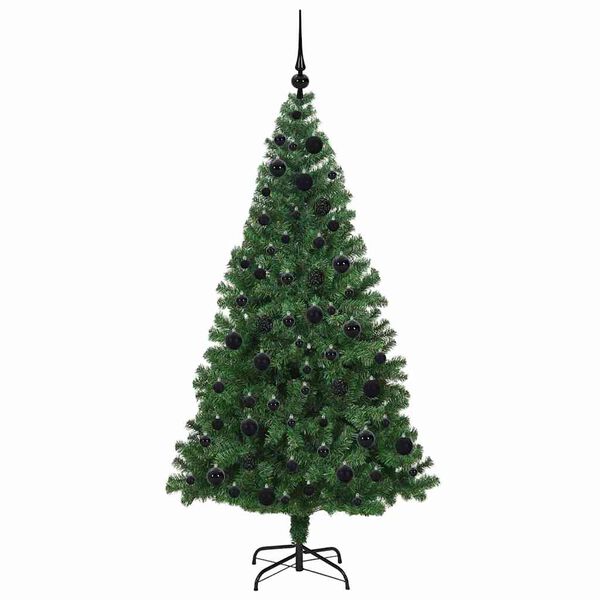 vidaXL Albero di Natale artificiale con 300 LED Verde 180 cm