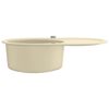 vidaXL Lavello da Cucina in Granito Vasca Singola Ovale Beige