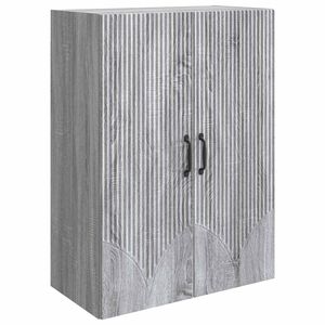 vidaXL Mobiletto a muro Sonoma grigio 66 x 34,5 x 90 cm