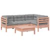 vidaXL Set Divani Giardino 5 pz Cuscini Legno Massello Abete Douglas