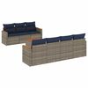 vidaXL Set Divani da Giardino 8 pz con Cuscini Grigio in Polyrattan