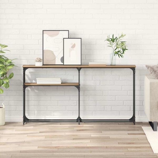 vidaXL TavoloConsolle Rovere artigianale 145 x 22,5 x 75 cm