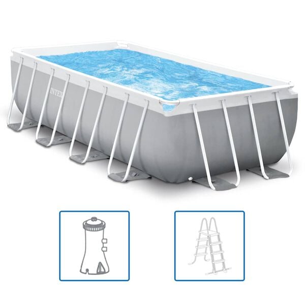 Intex Set Piscina Prism Frame Rettangolare 400x200x100 cm