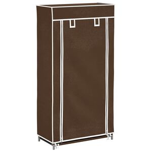 vidaXL Scarpiera in Tessuto Richiudibile 58 x 28 x 106 cm Marrone
