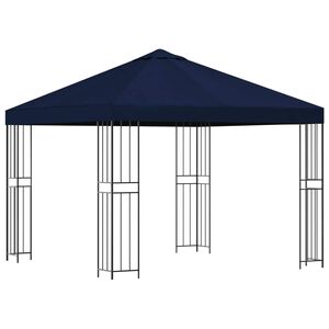 vidaXL Gazebo 3 x 3 m Blu Poliestere e Acciaio 190 gsm