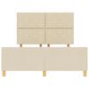 vidaXL Struttura del letto con testiera Crema 160 x 200 cm Tessuto