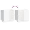 vidaXL Mobile base da cucina Lucca Bianco in Legno Multistrato