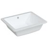 vidaXL Lavandino da Bagno Bianco 50x40,5x18,5 cm Rettangolare Ceramica