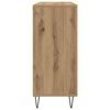 vidaXL Credenza Rovere artigianale 90 x 32,5 x 80 cm Legno multistrato