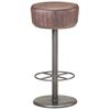vidaXL Sgabello da Bar Marrone Anticato in Vera Pelle