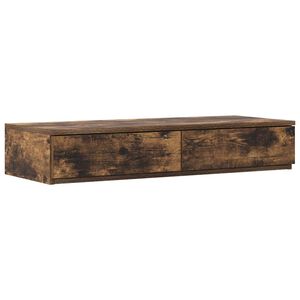 vidaXL Cassetti per letto Rovere fum&eacute; 100 x 36,5 x 16,5 cm