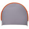 vidaXL Tenda porta biciclette Grigio e arancione 218 x 156 x 180 cm