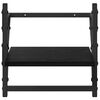vidaXL Set mensole da parete 6 pcs Rovere Nero 100 x 25 x 30 cm