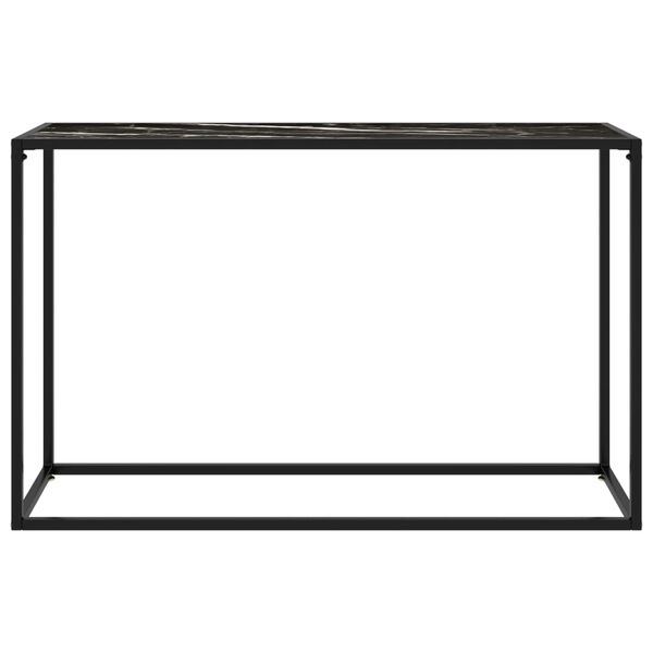 vidaXL Tavolo Consolle Nero 120x35x75 cm in Vetro Temperato