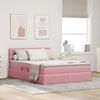 vidaXL Letto con Contenitore con materasso Rosa 140 x 200 cm Velluto