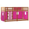 vidaXL Letto a Castello senza Materasso Rosa 90x190 cm Legno di Pino