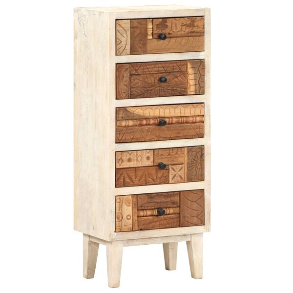 vidaXL Cassettiera 45x30x105 cm in Legno Massello di Recupero