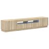 vidaXL Mobile TV LED HOORN 3 pz Rovere Sonoma Legno ingegnerizzato