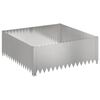 vidaXL Bordura per Prato 100 x 100 x 35 cm Acciaio Argento