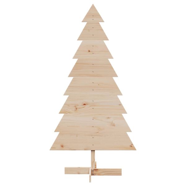 vidaXL Albero di Natale Decorativo in Legno 150 cm Legno Massello Pino