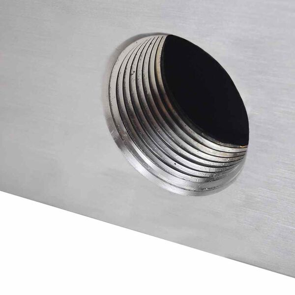 vidaXL Fontana a Cascata per Giardino Rettangolare Acciaio Inox 60 cm