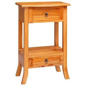 vidaXL Tavolo consolle con cassetto Naturale 50,5 x 30 x 75,5 cm