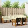 vidaXL Set di divani da esterno con cuscino 8 pcs Naturale e Crema