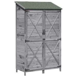 vidaXL Capanno da Giardino Grigio 106 x 56 x 176,5 cm