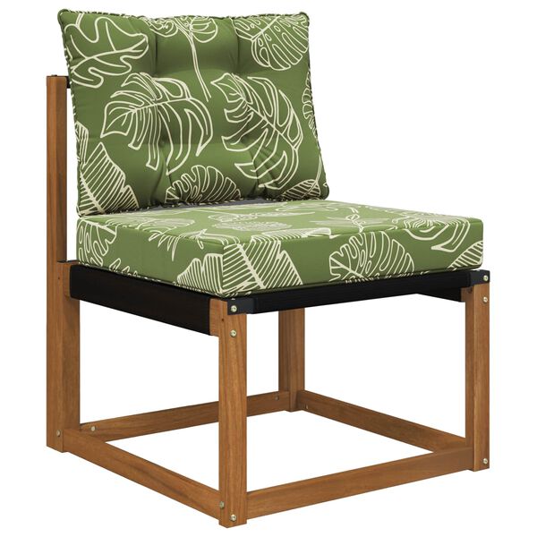 vidaXL Cuscino per divano da esterno 2 pcs Design a foglia Poliestere