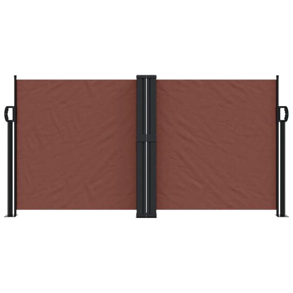 vidaXL Tenda da Sole Laterale Retrattile Marrone 120x1200 cm