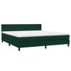 vidaXL Giroletto a Molle con Materasso Verde Scuro 180x220 cm Velluto