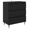 vidaXL Credenza Rovere Nero 60 x 35 x 70 cm Legno ingegnerizzato