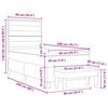 vidaXL Letto a molle con materasso Nero 80 x 200 cm Tessuto