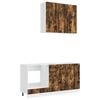vidaXL Unit&agrave; Cucina LUCCA 5 pz Rovere Fumo Legno ingegnerizzato