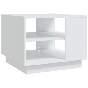 vidaXL Tavolino da Salotto Bianco 55x55x43 cm in Truciolato