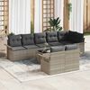 vidaXL Set Divano da Giardino 9 pcs Grigio chiaro polyrattan