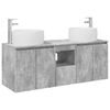 vidaXL Set di Armadi da Bagno 3 pz Grigio Cemento 49,5 x 44,5 x 66 cm