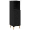 vidaXL Mobiletto da Bagno Rovere Nero 30 x 30 x 100 cm